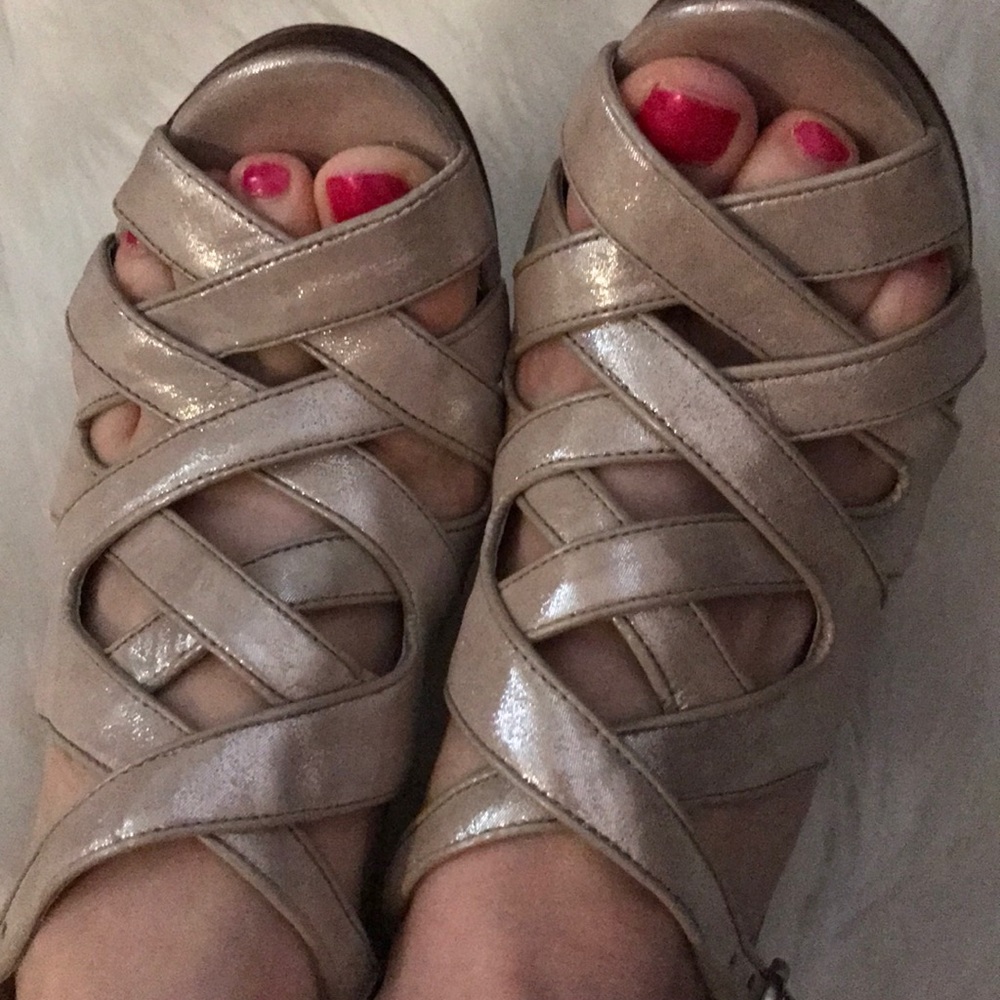 Gold coach high heels size 7